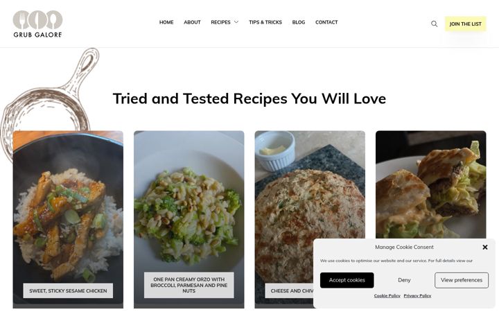 Screenshot of grubgalore.com