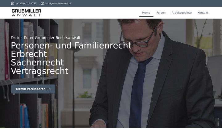 Screenshot of grubmiller-anwalt.ch