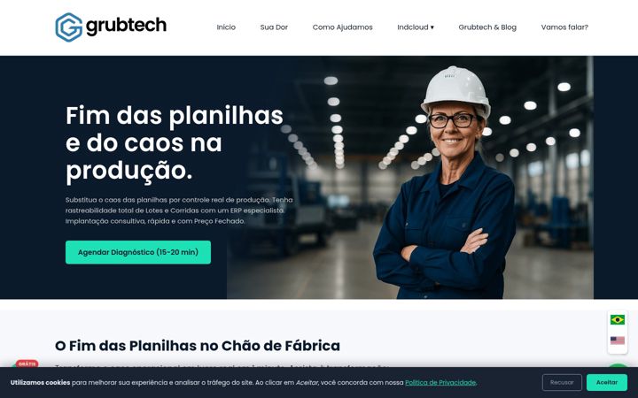 Screenshot of grubtech.com.br