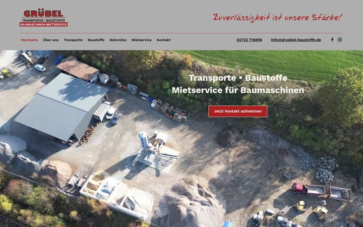 Screenshot of gruebel-baustoffe.de