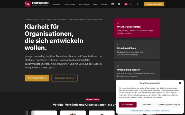 Screenshot of grueger-consulting.de