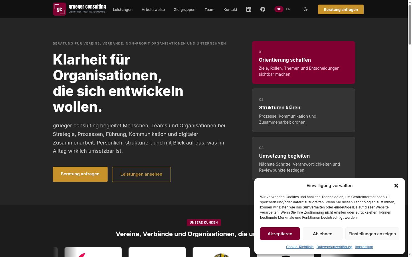 Screenshot van de toestemmingsbanner zoals getoond vóór enige interactie