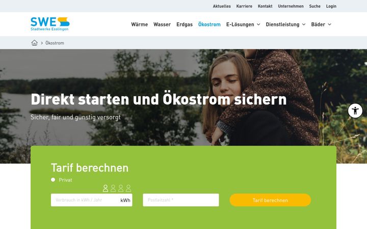 Screenshot of gruen-es.de