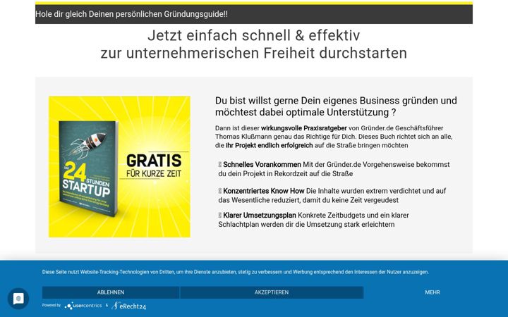Screenshot of gruender-startup24.de
