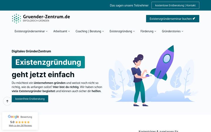 Screenshot of gruender-zentrum.de