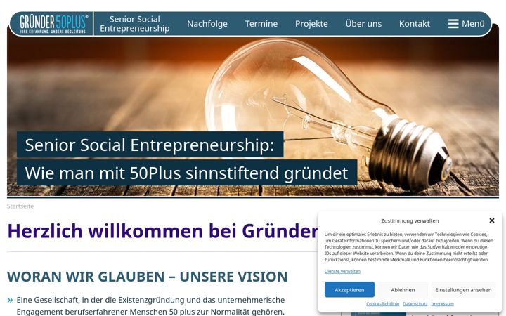 Screenshot of gruender50plus.de