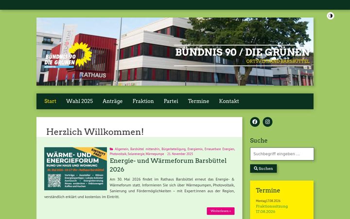 Screenshot of gruene-barsbuettel.de