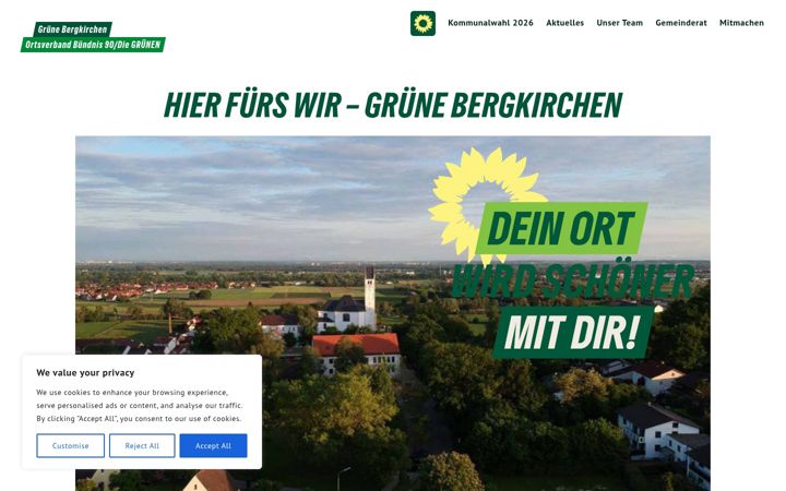 Screenshot of gruene-bergkirchen.de