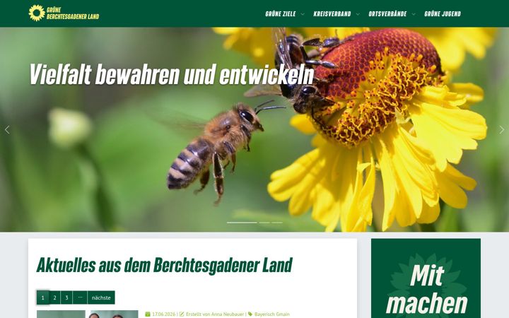 Screenshot of gruene-bgl.de