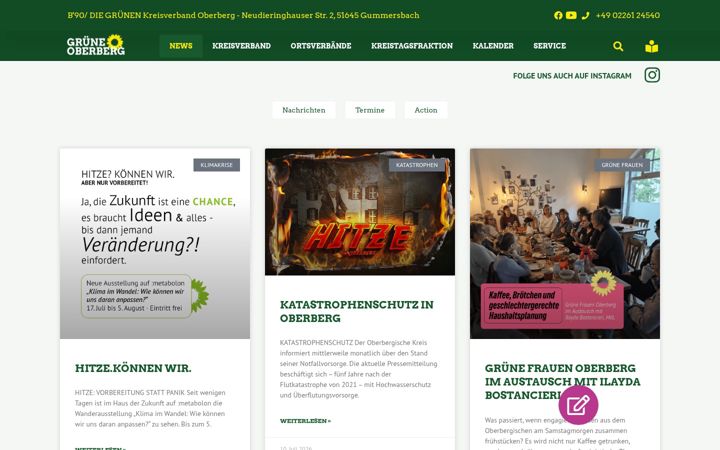 Screenshot of gruene-oberberg.de