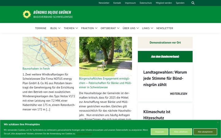 Screenshot of gruene-schwielowsee.de