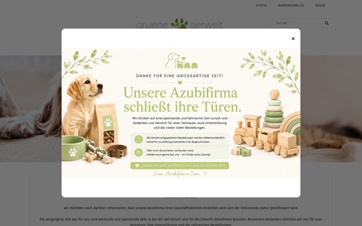 Screenshot of gruene-tierwelt.de