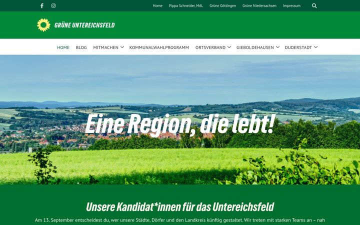 Screenshot of gruene-untereichsfeld.de