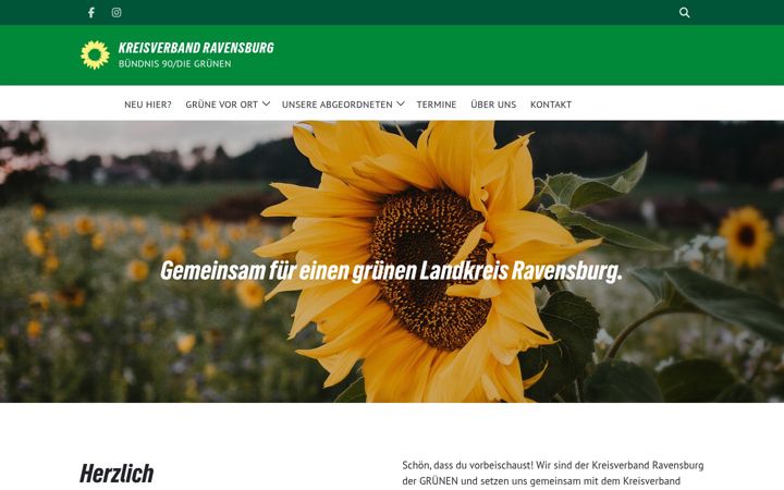 Screenshot of gruene-weingarten.de