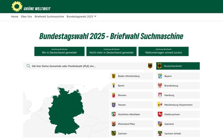 Screenshot of gruene-weltweit.de