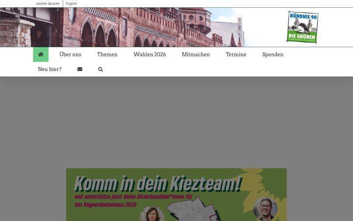Screenshot of gruene-xhain.de