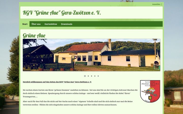 Screenshot of grueneaue-gera.de