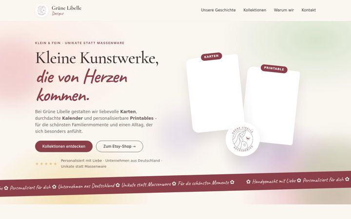Screenshot of gruenelibelle.de