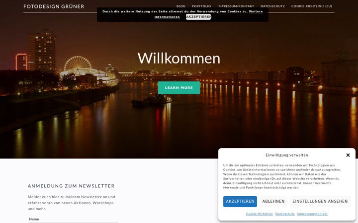 Screenshot of gruener-fotodesign.de