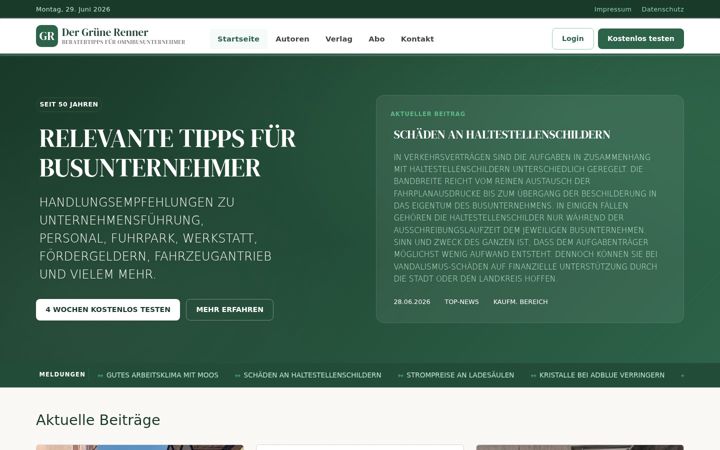 Screenshot of gruener-renner.de
