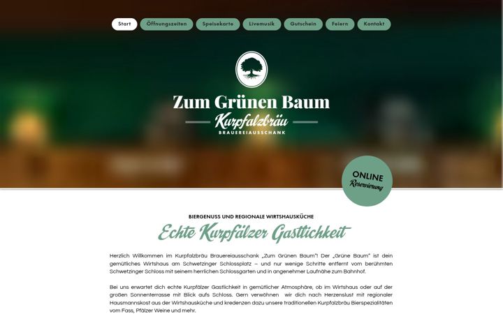 Screenshot of gruenerbaum-schwetzingen.de