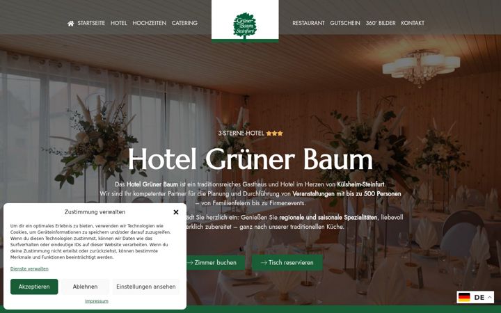 Screenshot of gruenerbaum-steinfurt.de