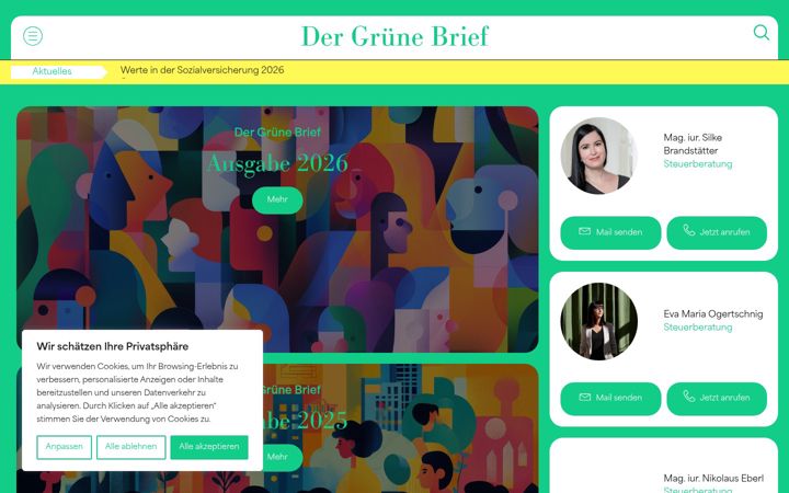 Screenshot of gruenerbrief.at