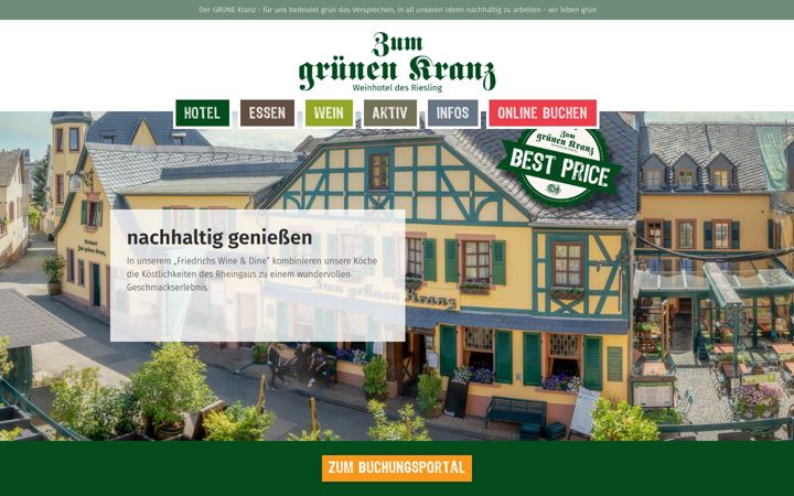Screenshot of gruenerkranz.com