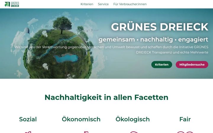 Screenshot of gruenesdreieck.de