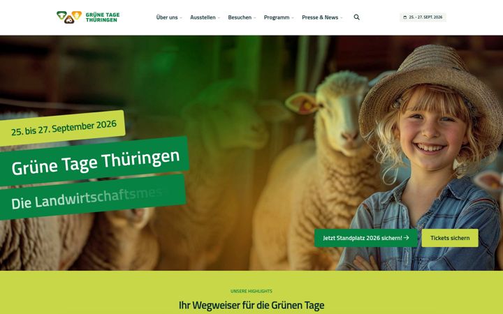 Screenshot of gruenetage.de