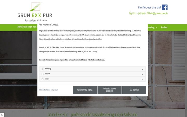 Screenshot of gruenexxpur.de