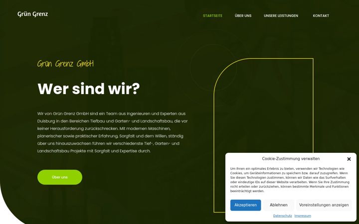 Screenshot of gruengrenz.de