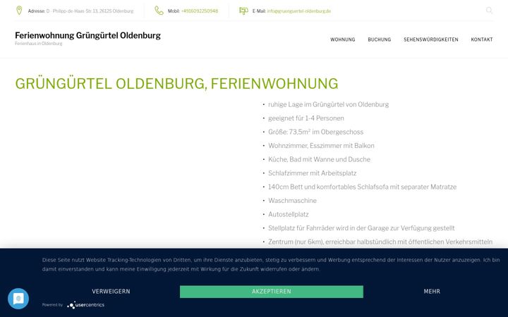 Screenshot of gruenguertel-oldenburg.de