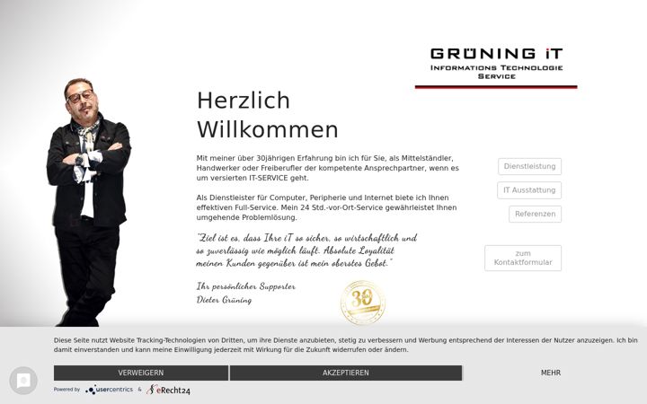 Screenshot of gruening-it.de