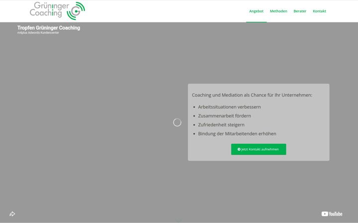 Screenshot of grueningercoaching.de