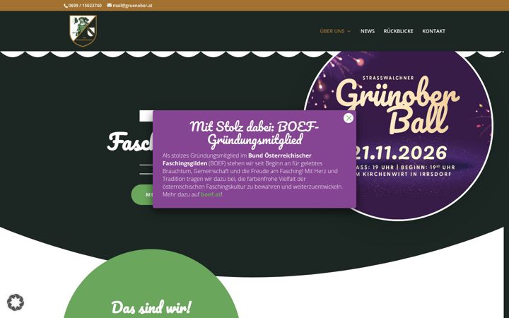 Screenshot of gruenober.at