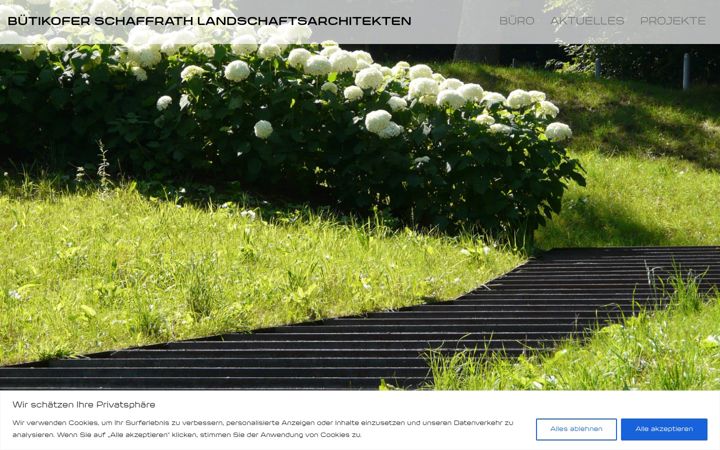 Screenshot of gruenplanung.ch