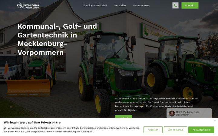 Screenshot of gruentechnik.de