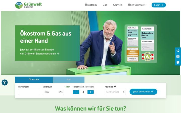 Screenshot of gruenwelt.at