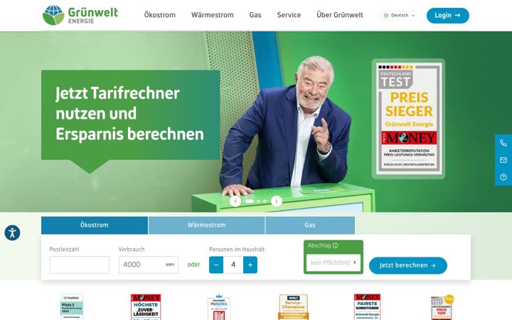 Screenshot of gruenwelt.de