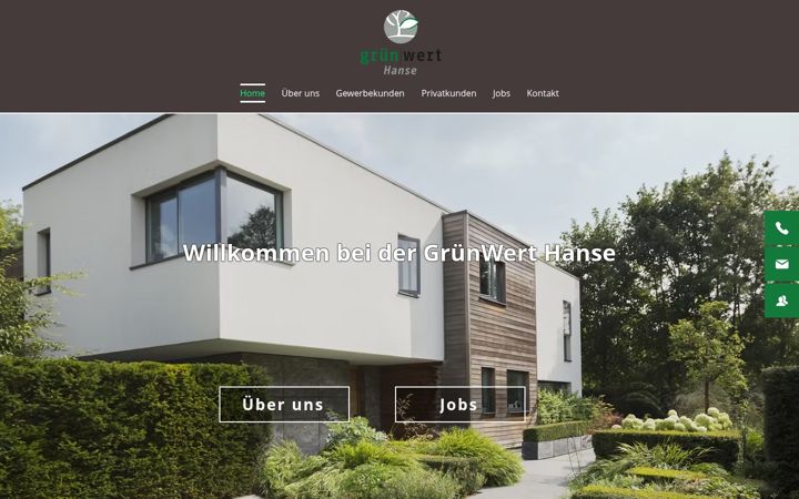 Screenshot of gruenwert-hanse.de