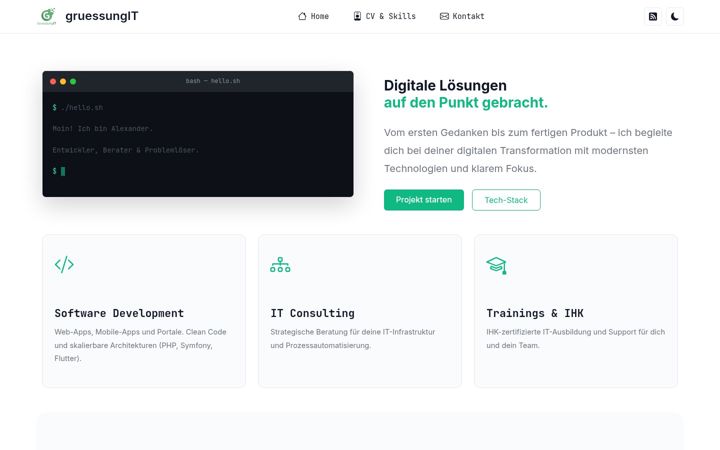 Screenshot of gruessung.eu