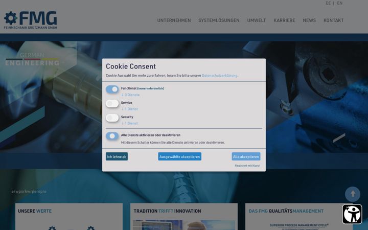 Screenshot of gruetzmann-gmbh.de