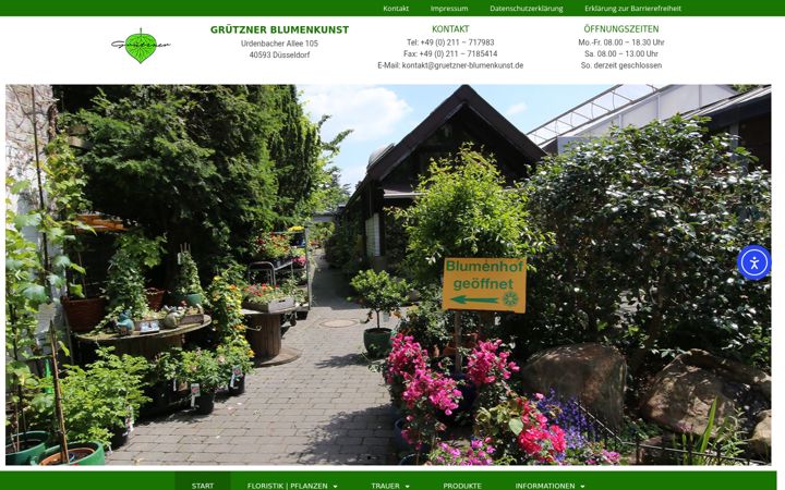 Screenshot of gruetzner-blumenkunst.de
