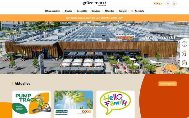 Screenshot of gruezemarkt.ch