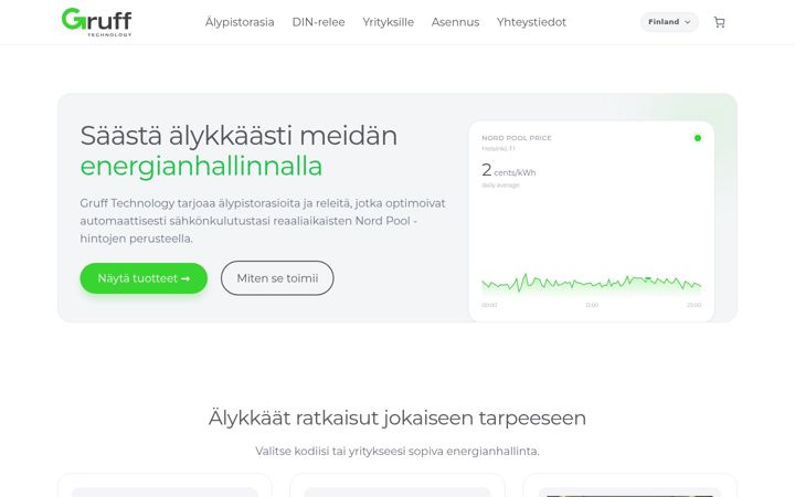 Screenshot of grufftechnology.fi