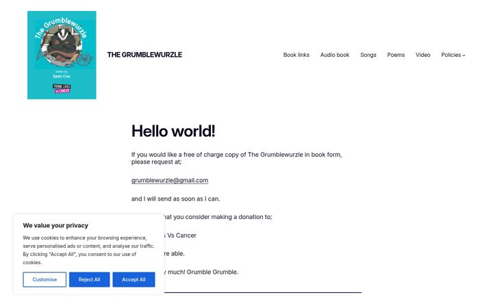 Screenshot of grumblewurzle.com