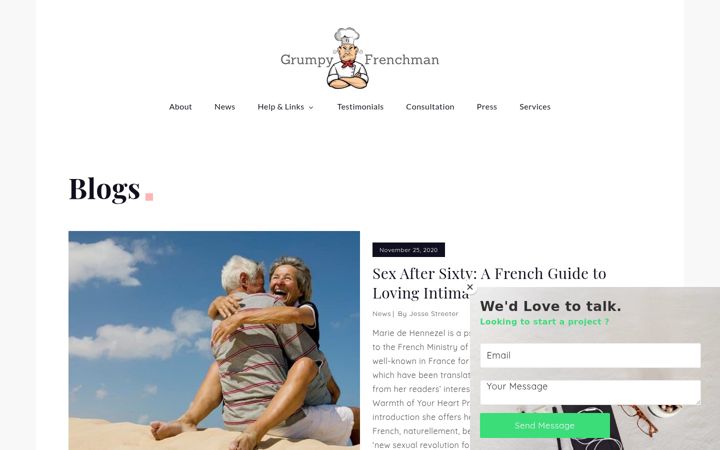 Screenshot of grumpyfrenchman.net
