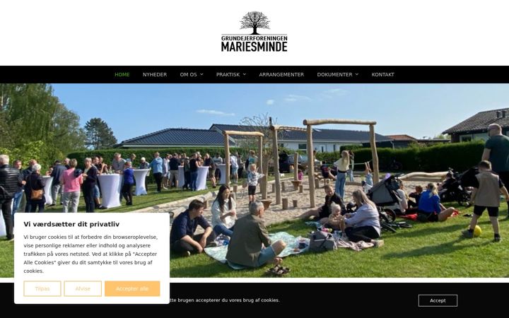 Screenshot of grundejerforeningen-mariesminde.dk