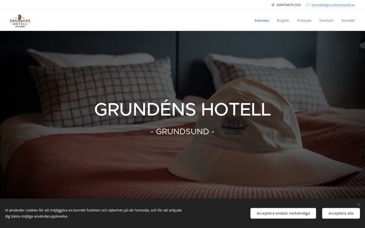 Screenshot of grundenshotell.se